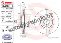 Brzdový kotouč BREMBO 09.C138.11