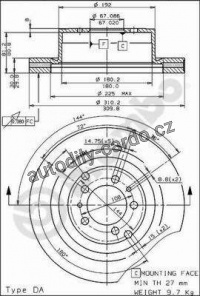 Brzdový kotouč BREMBO 09.4868.20 - FERRARI Brzdový kotouč BREMBO 09.4868.20 - FERRARI
