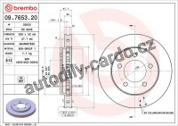 Brzdový kotouč BREMBO 09.7653.20 - FORD USA