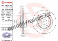 Brzdový kotouč BREMBO 08.N267.11