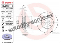 Brzdový kotouč BREMBO 09.C173.11 - KIA