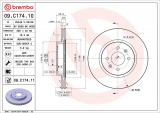 Brzdový kotouč BREMBO 09.C174.10 - HYUNDAI, KIA