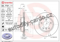 Brzdový kotouč BREMBO 09.7701.11 - BMW