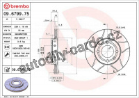 Brzdový kotouč BREMBO MAX 09.6799.75 - VW