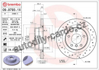 Brzdový kotouč BREMBO 09.9793.1X