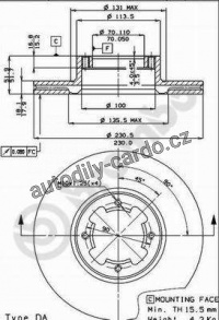 Brzdový kotouč BREMBO 09.4919.10 - SUBARU Brzdový kotouč BREMBO 09.4919.10 - SUBARU