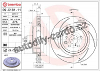Brzdový kotouč BREMBO 09.C181.11 - LEXUS Brzdový kotouč BREMBO 09.C181.11 - LEXUS