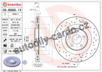 Brzdový kotouč BREMBO 09.B969.1X