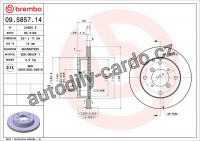 Brzdový kotouč BREMBO 09.5857.14 - SUZUKI