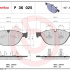 Sada brzdových destiček BREMBO P36025 - JAGUAR Sada brzdových destiček BREMBO P36025 - JAGUAR