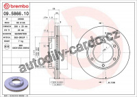 Brzdový kotouč BREMBO 09.5866.10 - TOYOTA
