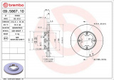 Brzdový kotouč BREMBO 09.5867.10 - SUBARU