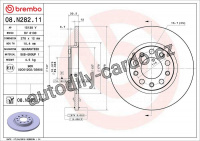 Brzdový kotouč BREMBO 08.N282.11