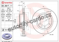 Brzdový kotouč BREMBO 09.D617.11