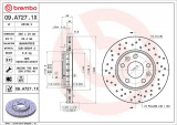 Brzdový kotouč BREMBO 09.A727.1X - DACIA, RENAULT