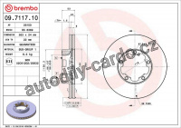 Brzdový kotouč BREMBO 09.7117.10 - NISSAN