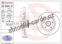 Brzdový kotouč BREMBO 08.B395.27