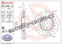 Brzdový kotouč BREMBO 09.9162.1X
