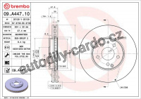 Brzdový kotouč BREMBO 09.A447.10 - MERCEDES-BENZ Brzdový kotouč BREMBO 09.A447.10 - MERCEDES-BENZ