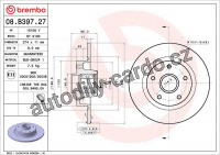 Brzdový kotouč BREMBO 08.B397.27