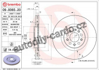 Brzdový kotouč BREMBO 09.9365.21