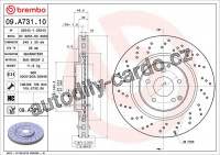 Brzdový kotouč BREMBO 09.A731.10 - MERCEDES-BENZ