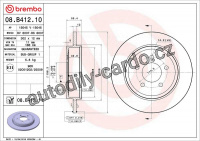 Brzdový kotouč BREMBO 08.B412.11 Brzdový kotouč BREMBO 08.B412.11