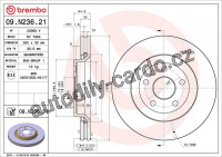 Brzdový kotouč BREMBO 09.N236.21