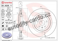 Brzdový kotouč BREMBO 09.A508.11 - CADILLAC, CHEVROLET Brzdový kotouč BREMBO 09.A508.11 - CADILLAC, CHEVROLET