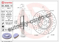 Brzdový kotouč BREMBO 09.A532.1X - HYUNDAI, KIA