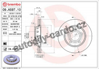 Brzdový kotouč BREMBO 09.A597.11 - AUDI, VW