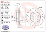 Brzdový kotouč BREMBO 09.A613.51 - MERCEDES-BENZ
