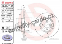 Brzdový kotouč BREMBO 09.A047.31 - MINI