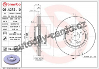 Brzdový kotouč BREMBO 09.A272.11 Brzdový kotouč BREMBO 09.A272.11