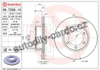 Brzdový kotouč BREMBO 09.7226.11 Brzdový kotouč BREMBO 09.7226.11