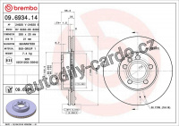 Brzdový kotouč BREMBO 09.6934.11