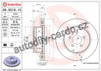 Brzdový kotouč BREMBO 09.5519.10 - FERRARI Brzdový kotouč BREMBO 09.5519.10 - FERRARI