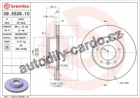 Brzdový kotouč BREMBO 09.5529.10 - JAGUAR