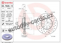 Brzdový kotouč BREMBO 09.7628.1X