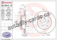 Brzdový kotouč BREMBO 09.6912.10 - NISSAN