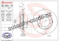 Brzdový kotouč BREMBO 09.5331.10