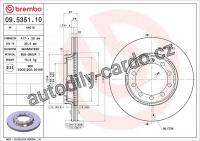 Brzdový kotouč BREMBO 09.5351.10