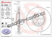 Brzdový kotouč BREMBO 09.D064.11 - JAGUAR