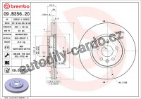 Brzdový kotouč BREMBO 09.B356.20 - CHEVROLET, OPEL