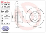 Brzdový kotouč BREMBO 09.B356.20 - CHEVROLET, OPEL