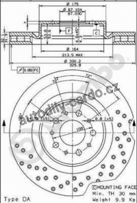 Brzdový kotouč BREMBO 09.6802.20 - FERRARI Brzdový kotouč BREMBO 09.6802.20 - FERRARI