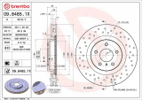 Brzdový kotouč BREMBO 09.8485.1X
