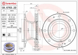 Brzdový kotouč BREMBO 09.6763.20 - IVECO