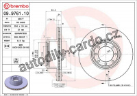 Brzdový kotouč BREMBO 09.9761.10 - IVECO