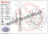 Brzdový kotouč BREMBO 09.8127.11 - MERCEDES-BENZ Brzdový kotouč BREMBO 09.8127.11 - MERCEDES-BENZ